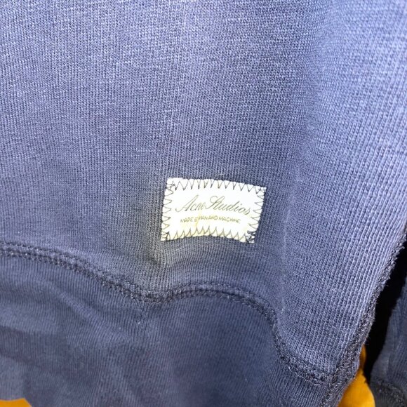 Acne Studios Vintage Mens Sweatshirt Size XS Blue Hot Air Balloon Pure Cotton - Picture 5 of 9